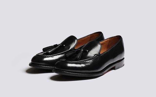 Grenson Merlin Mens Loafers in Black Leather GRS114019